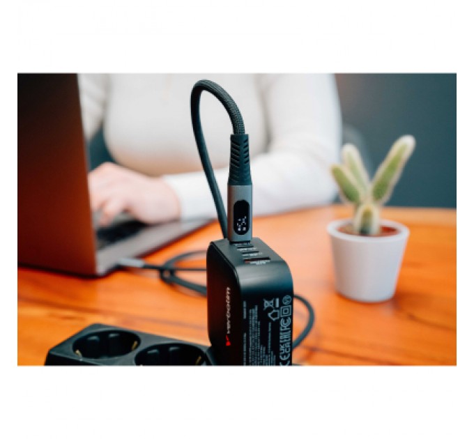 Verbatim Дата кабель USB-C to USB-C 1.2m with display 100W black Verbatim (31848)