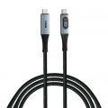 Verbatim Дата кабель USB-C to USB-C 1.2m with display 100W black Verbatim (31848)
