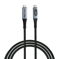 Дата кабель USB-C to USB-C 1.2m with display 240W black Verbatim (31849)