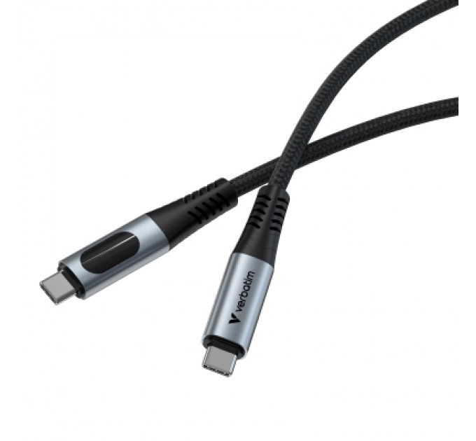 Verbatim Дата кабель USB-C to USB-C 1.2m with display 240W black Verbatim (31849)