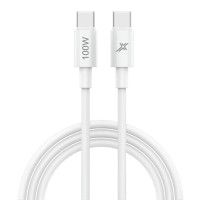 Дата кабель USB-C to USB-C 1.0m 100W white Grand-X (CC-100W)