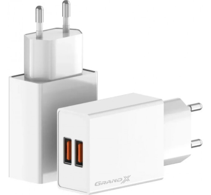Grand-X Зарядний пристрій Grand-X CH-15W 2xUSB 10.5W Black (CH-15W)