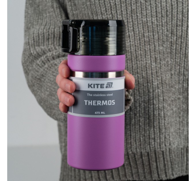 Kite Термос Kite 473 мл фіолетовий (K25-320-3)