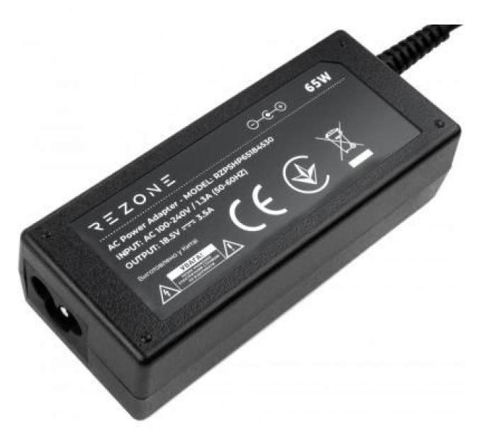 Блок живлення до ноутбуку Rezone HP 65W 18.5V 3.5А 4.5*3.0 (RZPSHP65184530)