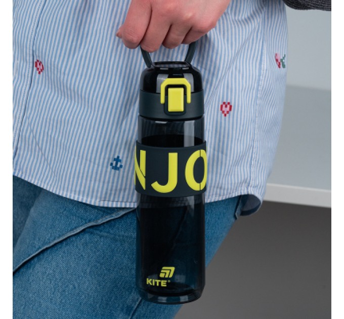 Kite Пляшка для води Kite 680 мл чорно-жовта (K25-1233-1)