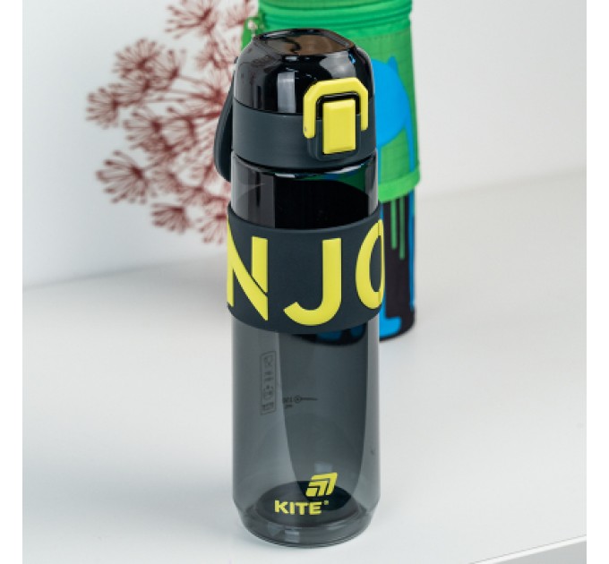 Kite Пляшка для води Kite 680 мл чорно-жовта (K25-1233-1)
