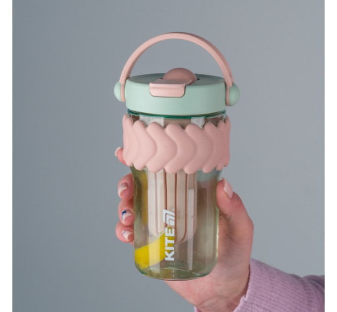 Kite Пляшка для води Kite 700 мл м'ятно-рожевий (K25-1230-3)