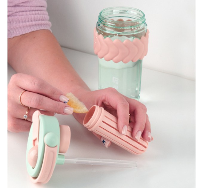 Kite Пляшка для води Kite 700 мл м'ятно-рожевий (K25-1230-3)