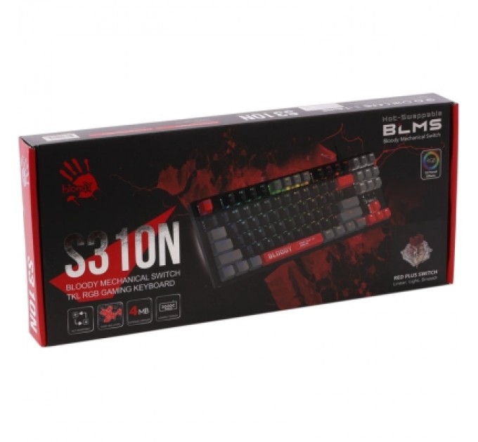 A4Tech Клавіатура A4Tech Bloody S310N USB Energy Red (4711421000598)