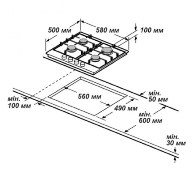LUXELL Варочна поверхня LUXELL M6-LX40EB