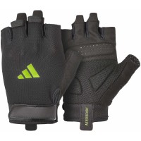 Рукавички для фітнесу Adidas Essential Training Gloves ADGB-15003GN чорний, зелений L (885652025973)