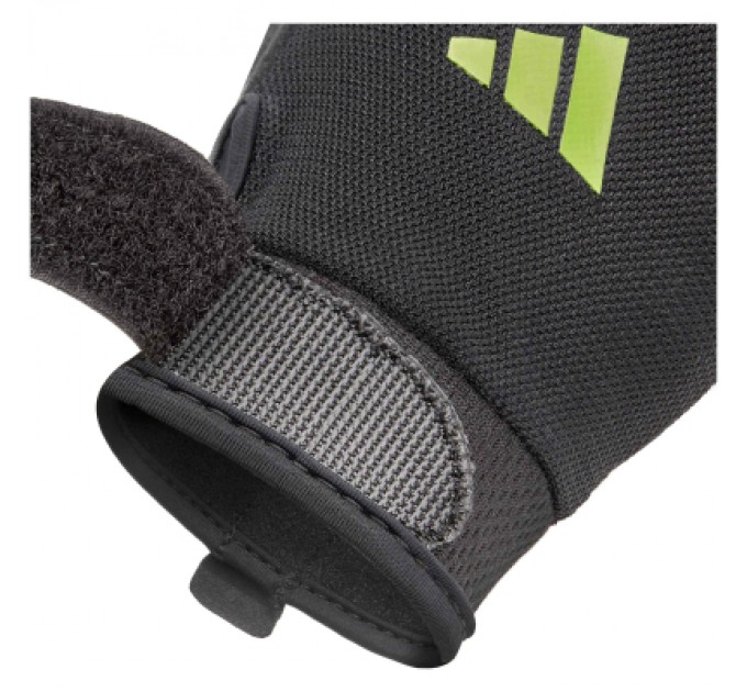 Adidas Рукавички для фітнесу Adidas Essential Training Gloves ADGB-15003GN чорний, зелений L (885652025973)