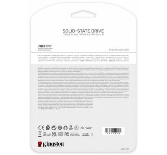 Накопичувач SSD M.2 2280 512GB Kingston (SKC3000S/512G)