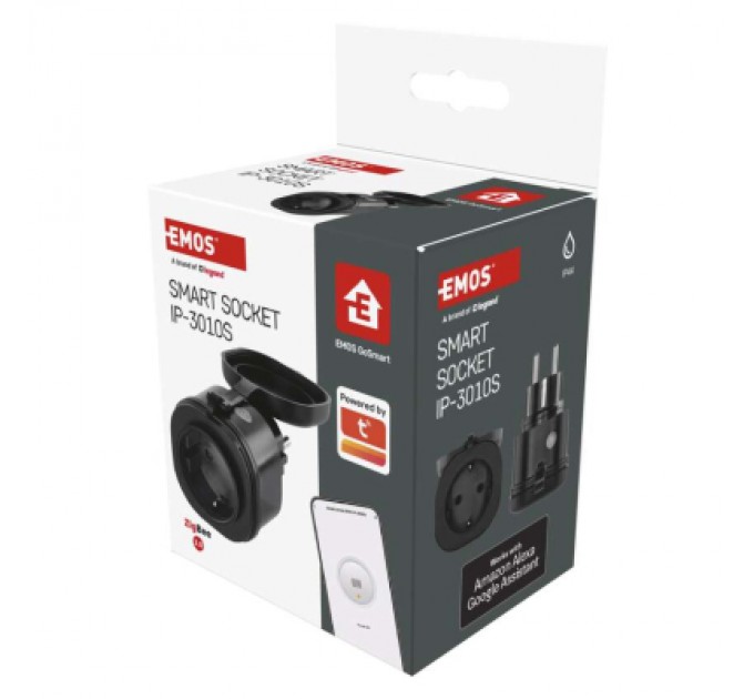 EMOS Розумна розетка WIFI P5534 GoSmart, ZigBee 3.0, IP44 EMOS (P5534)