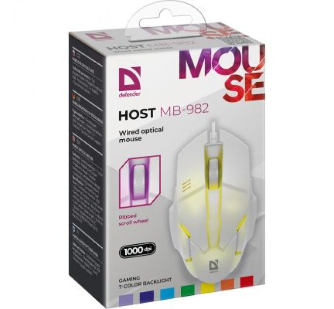 Мишка Defender Host MB-982 USB White (52983)