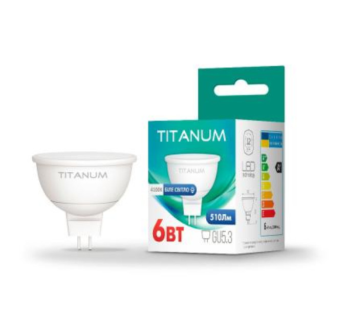 TITANUM Лампочка TITANUM MR16 6W GU5.3 4100K 220V (TLMR1606534)