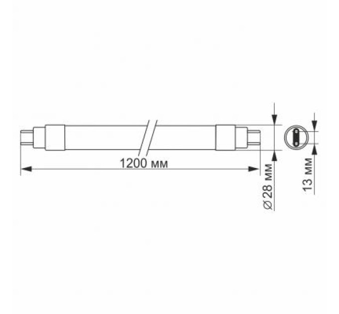 Videx Лампочка Videx LED T8b 18W 1.2M 6200K 220V, матовая (VL-T8b-18126)