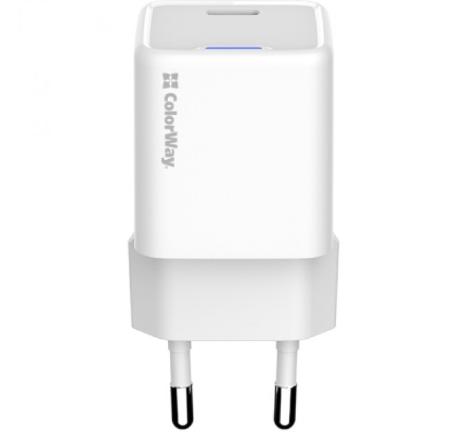 ColorWay Зарядний пристрій ColorWay C101C GaN Mini 20W PD PPS USB-C white (CW-CHS059PD-WT)