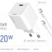 ColorWay Зарядний пристрій ColorWay C101D GaN Mini 20W PD PPS USB-C + cable USB-C to Lightning white (CW-CHS059PDL-WT)