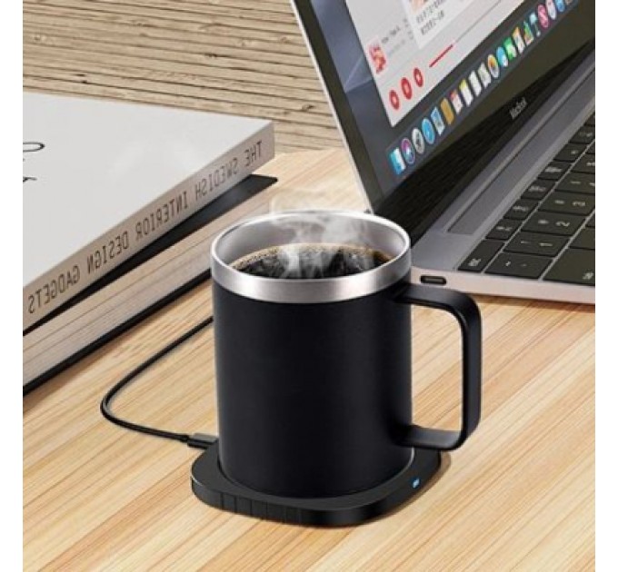 TheGeneral Термокружка TheGeneral з підігрівом та бездротовою зарядкою ThermoHub 15W з LED індикатором чорна (40021321-01)