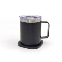 Термокружка TheGeneral з підігрівом та бездротовою зарядкою ThermoHub 15W з LED індикатором чорна (40021321-01)