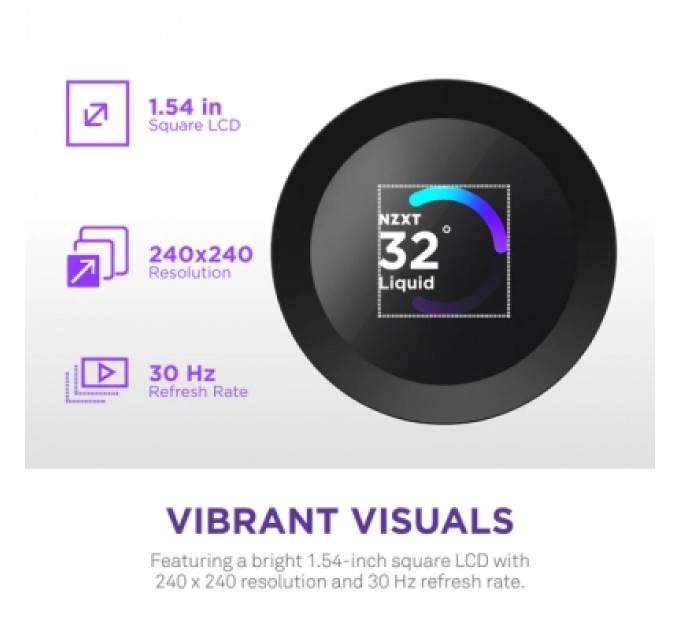 NZXT Система рідинного охолодження NZXT Kraken Plus V2 360mm AIO liquid cooler w/Displ (RL-KN360-B2)