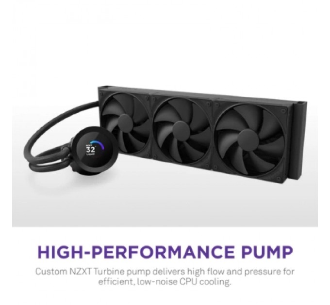 NZXT Система рідинного охолодження NZXT Kraken Plus V2 360mm AIO liquid cooler w/Displ (RL-KN360-B2)