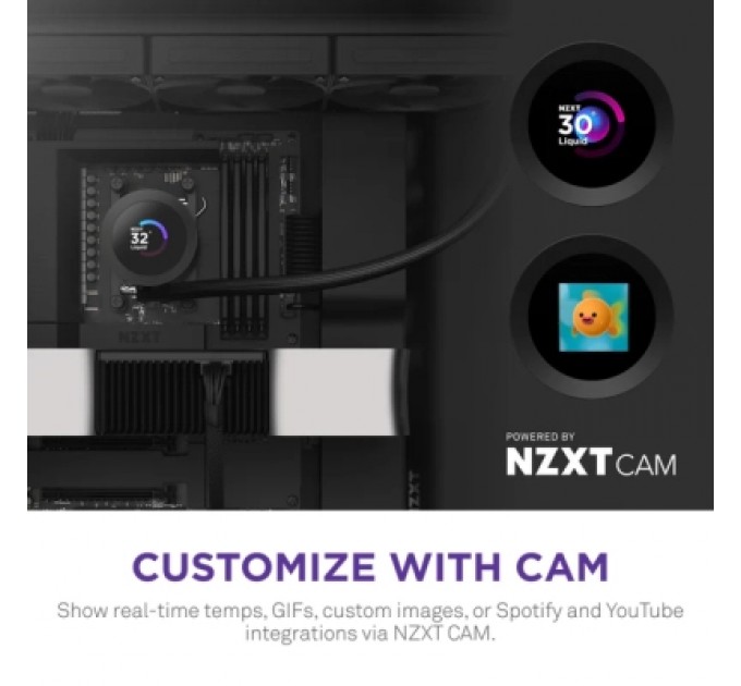 NZXT Система рідинного охолодження NZXT Kraken Plus V2 360mm AIO liquid cooler w/Displ (RL-KN360-B2)