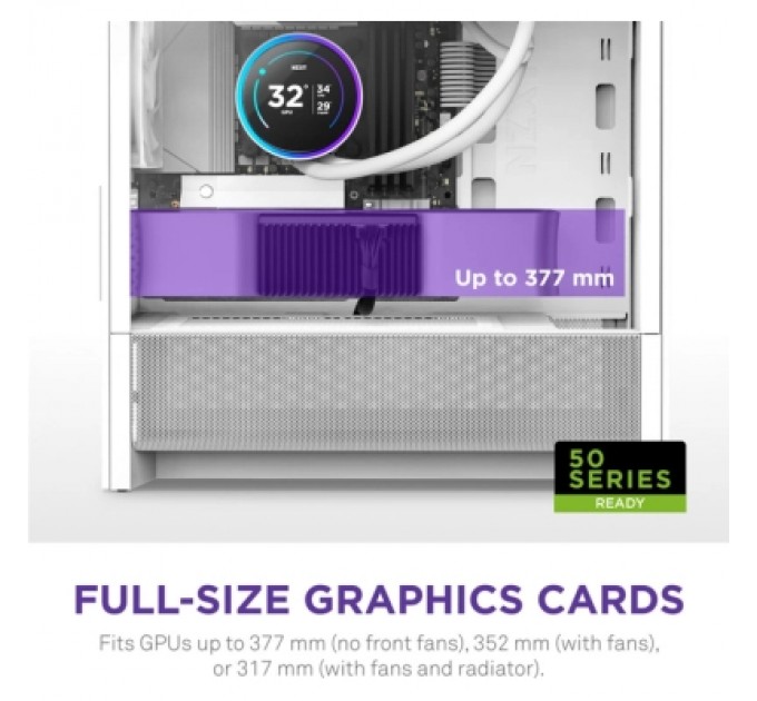 NZXT Корпус NZXT H3 Flow All White (CC-H31FW-01)