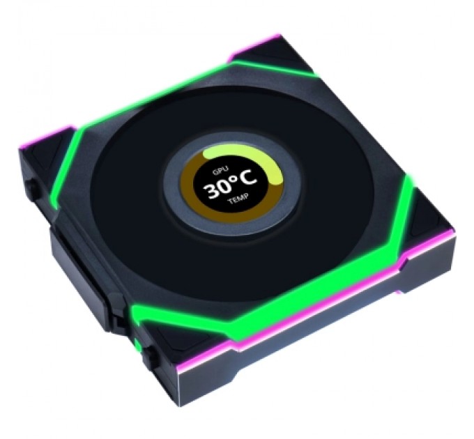 Lian Li Кулер до корпусу Lian Li Uni Fan SL WIRELESS LCD Reverse, 120-1 (G99.12RSLLCD1W1B.00)