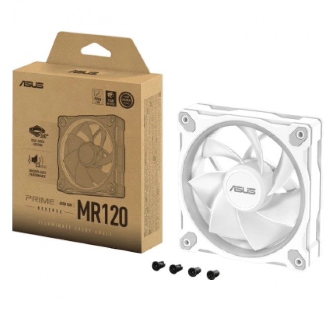 ASUS Кулер до корпусу ASUS PRIME MR120 REVERSE ARGB WHITE (90DA00L3-B09000)