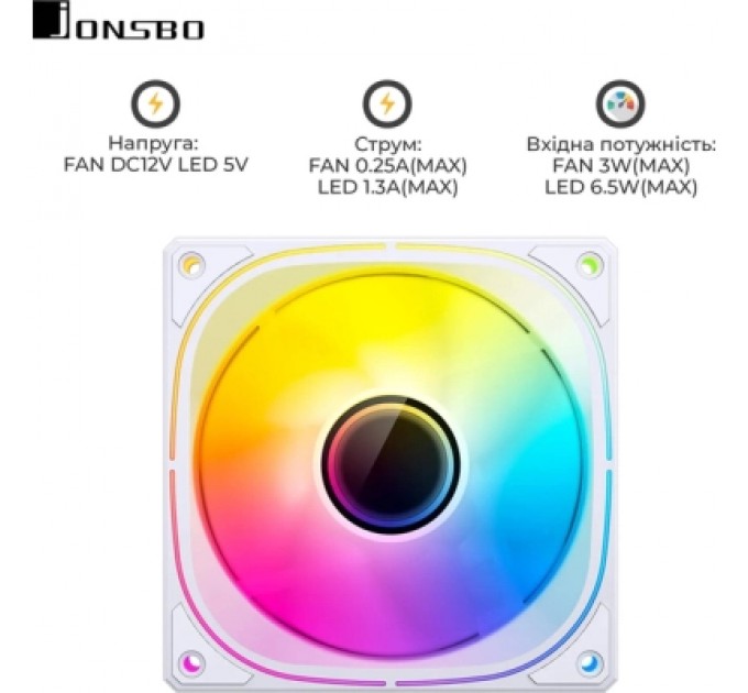 JONSBO Кулер до корпусу JONSBO FR-505W ARGB White