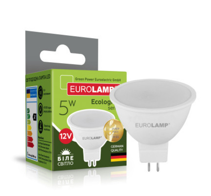 Eurolamp Лампочка Eurolamp LED SMD MR16 5W GU5.3 4000K 12V (LED-SMD-05534(12)(P))