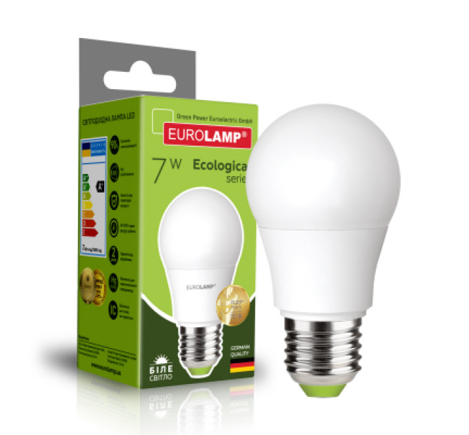 Eurolamp Лампочка Eurolamp LED А50 7W E27 4000K 220V (LED-A50-07274(P))