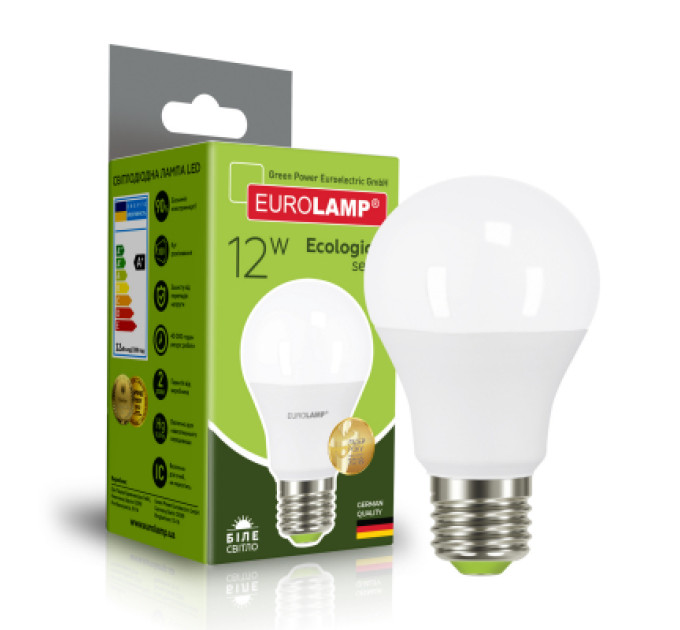 Eurolamp Лампочка Eurolamp LED А60 12W E27 4000K 220V (LED-A60-12274(P))