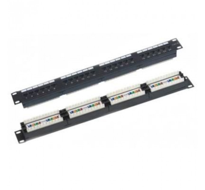 Патч-панель 19" 1U 24 порта 5e UTP kroneIDC Eserver (WT-2089A-CAT.5E)