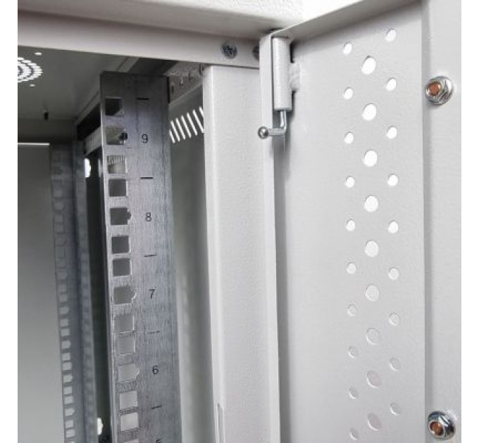Шафа настінна Eserver 9U 19" 600х600х503 (Ш*Г*В), скло, сіра (ES-Е960G)