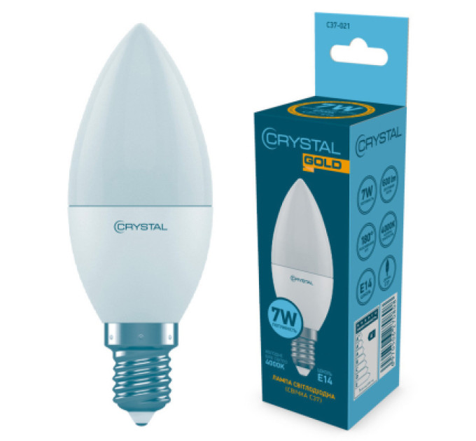 CRYSTAL Лампочка CRYSTAL C37 7W PA Е14 4000K (C37-021)