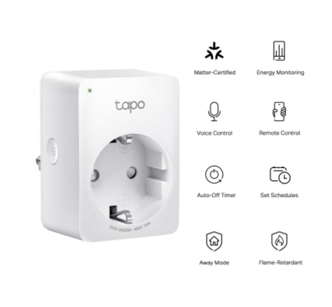 TP-Link Розумна розетка TP-Link Tapo P110M N300 BT 16A (TAPO-P110M)