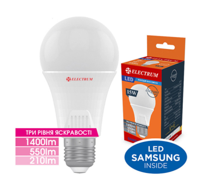 Electrum Лампочка Electrum A65 15W PA LS-33DS Elegant E27 4000K DIM 3 рівня (A-LS-1941)