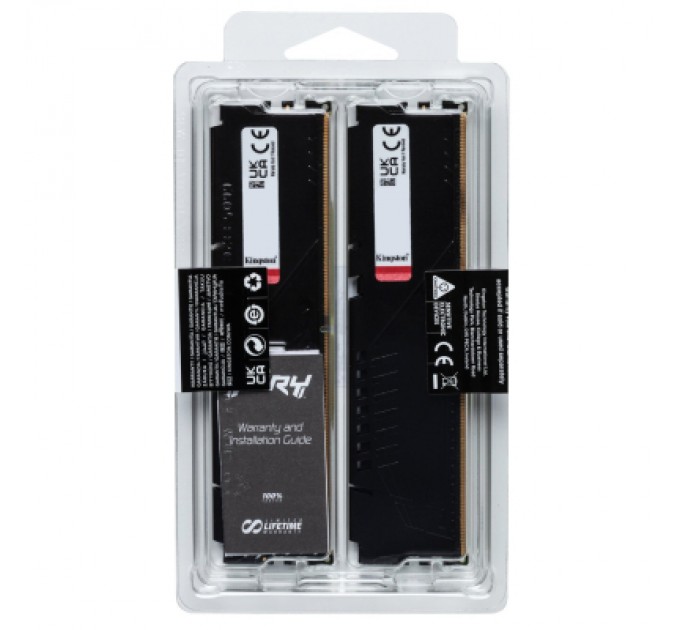 Kingston Fury (ex.HyperX) Модуль пам'яті для комп'ютера DDR5 64GB (2x32GB) 6000 MHz Beast Black XMP Kingston Fury (ex.HyperX) (KF560C30BBK2-64)