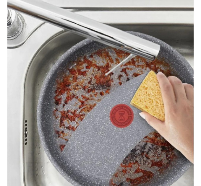 Tefal Сковорода Tefal ВОК Hard Stone 28 см, алюміній, бакеліт, сірий (D4561932)