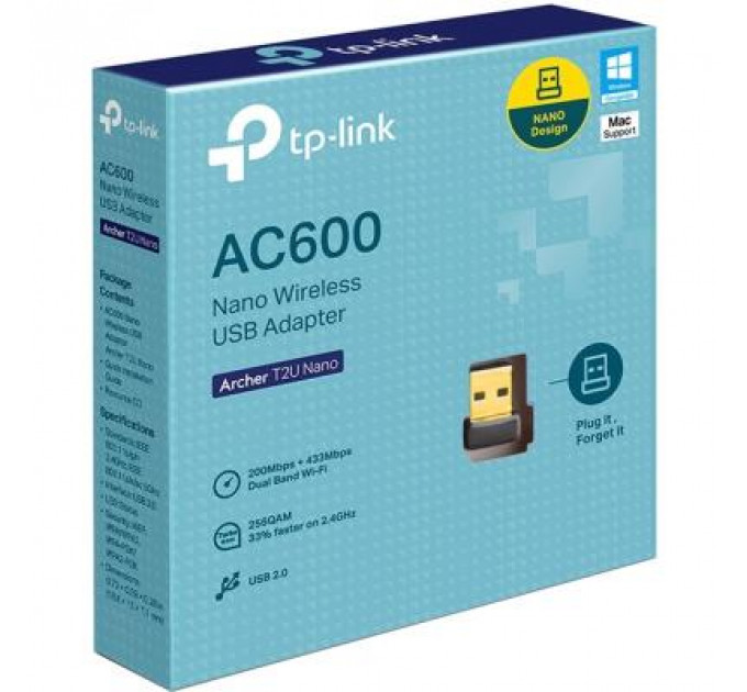 Мережева карта Wi-Fi TP-Link ARCHER-T2U-NANO