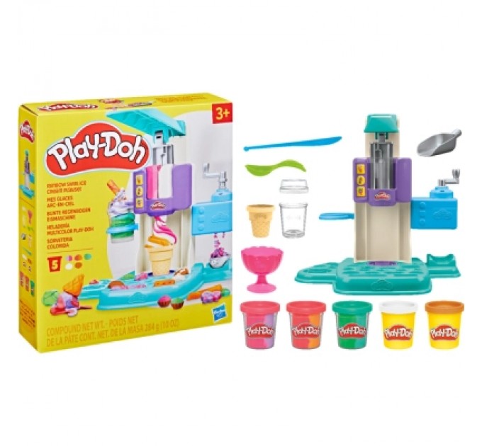 Hasbro Набір для творчості Hasbro Play-Doh Райдужний вихор морозива (G0028)