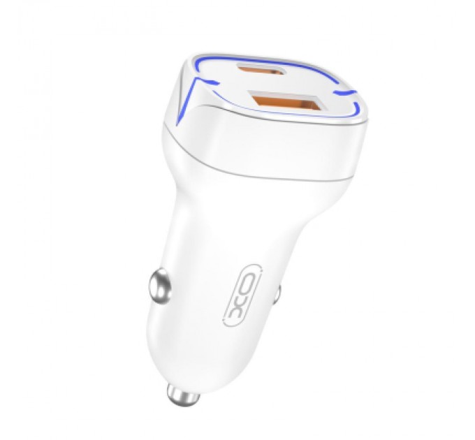 XO Зарядний пристрій XO 1xUSB QC3.0 + 1xUSB-C PD20W white (CC37-WH)