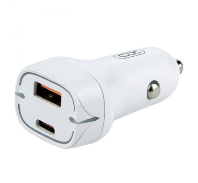 XO Зарядний пристрій XO 1xUSB QC3.0 + 1xUSB-C PD20W white (CC37-WH)
