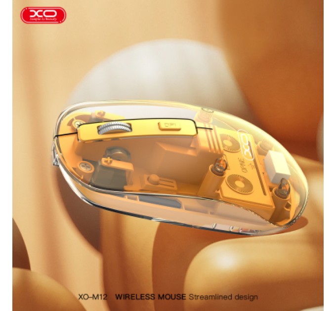 XO Мишка XO M12 Wireless Transparent/Yellow (M12 Yellow)