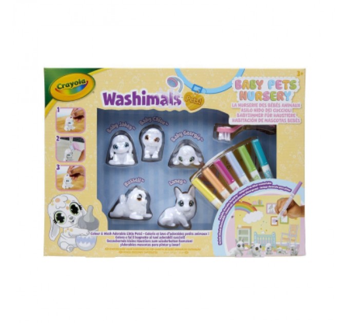 Crayola Набір для творчості Crayola Washimals Домашні тваринки,  з фломастерами 5 шт (74-7516)