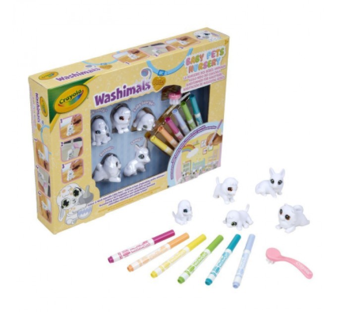 Crayola Набір для творчості Crayola Washimals Домашні тваринки,  з фломастерами 5 шт (74-7516)