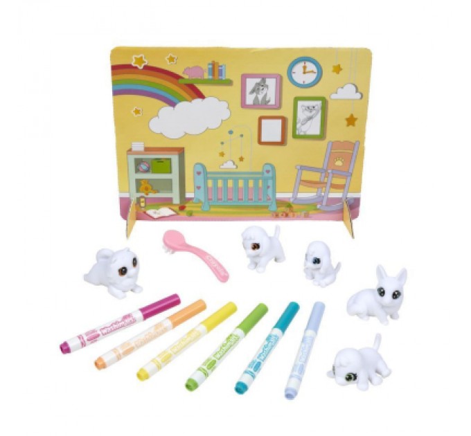 Crayola Набір для творчості Crayola Washimals Домашні тваринки,  з фломастерами 5 шт (74-7516)